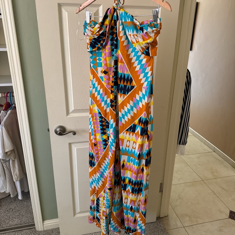 Zara Multicolor Geometric Maxi Dress